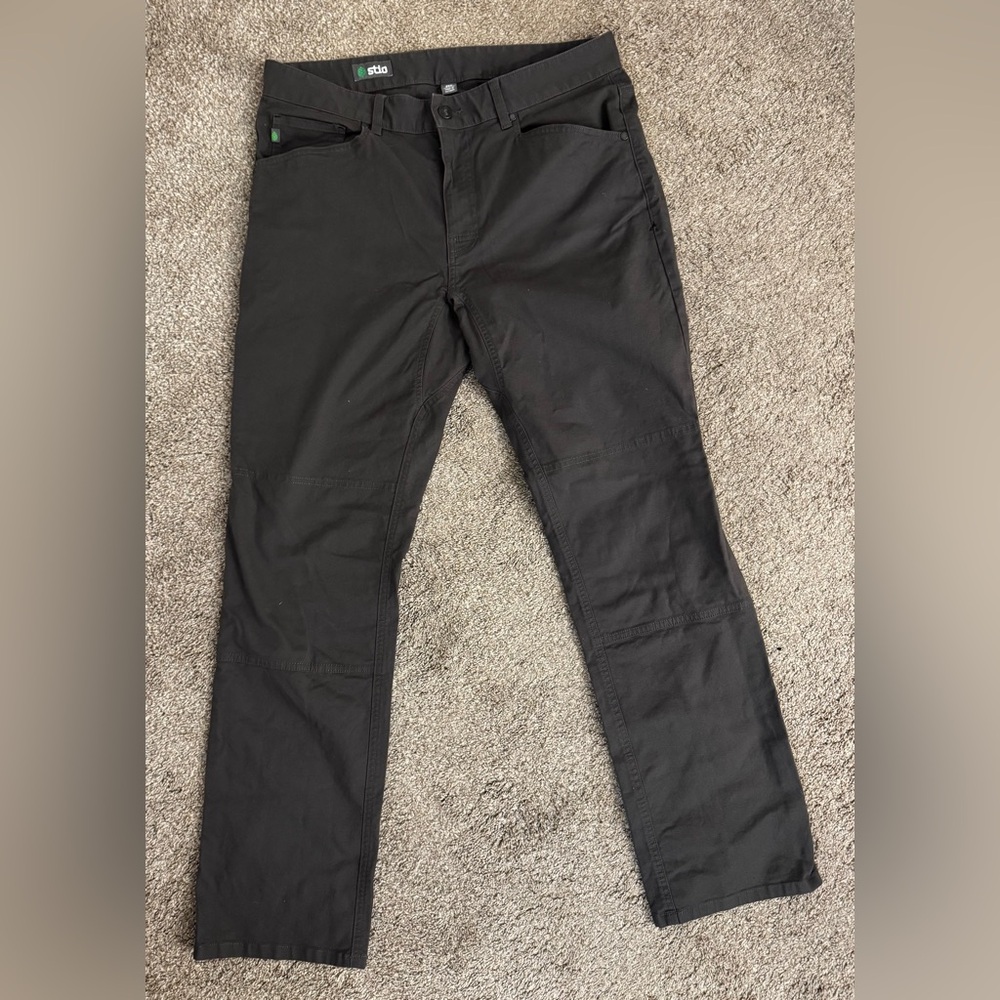 Stio Black Casual Pants with Branded Waistband
